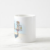 Cartoon; Op duikvakantie gaan. kaart コーヒーマグカップ (中央)