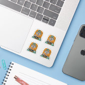 Cartoon Orangutan dj シール (ノートパソコンとiPhone)