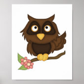 Cartoon Owl (brown) ポスター (正面)