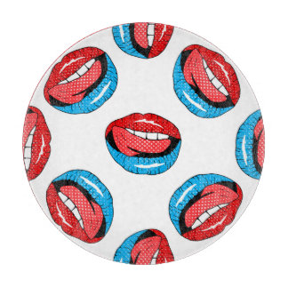 Cartoon Patch Badges:レトロ ポップ・アートの カッティングボード