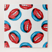 Cartoon Patch Badges:レトロ ポップ・アートの ジグソーパズル (横)