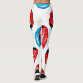 Cartoon Patch Badges:レトロ ポップ・アートの レギンス (裏面)