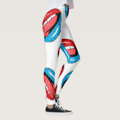 Cartoon Patch Badges:レトロ ポップ・アートの レギンス (右)