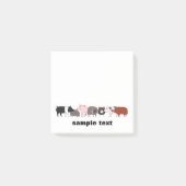 cartoon pig group post it ポストイット (正面)