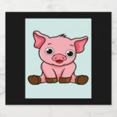Cartoon Pig_Pig Lover リキュールボトルラベル (シングルラベル)