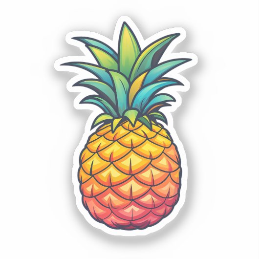 Cartoon pineapple シール (正面)