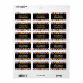 Cartoon PirateスカルとBones Halloween Address ラベル (フルシート)