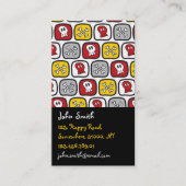 Cartoon Pirateスケルトンスカル&ボーンズスクウェアおもしろい 名刺 (正面)