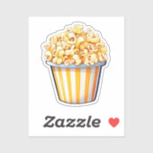 Cartoon popcorn シール (シート)