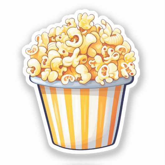 Cartoon popcorn シール (正面)