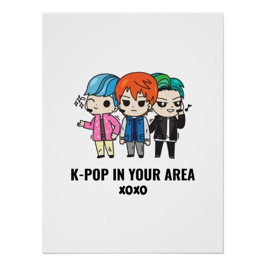 Cartoon Poster | Character Illustration ポスター (正面)