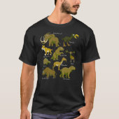 Cartoon Prehistoric Cute Animals Chart for Kids Ed Tシャツ (正面)