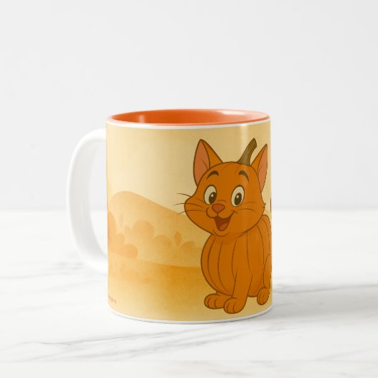 Cartoon Pumpkin Pals Mug ツートーンマグカップ (正面左)
