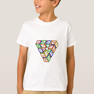 Cartoon Red Blue Yellow Green Toy BlocksグラフィックT Tシャツ