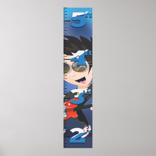 Cartoon Rock Star Growthチャート。 ポスター (正面)