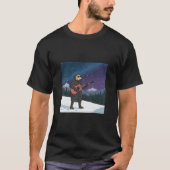 Cartoon Rocker Dog Under the Stars Tシャツ (正面)