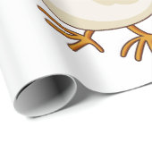 Cartoon Rooster White Chicken ラッピングペーパー (ロールコーナー)