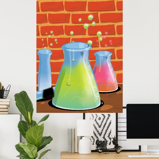 Cartoon Science実験 ポスター (ホームオフィス)