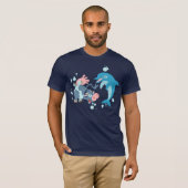 Cartoon Sea Guimones: SeacowとDolphin T-shirt Tシャツ (正面フル)