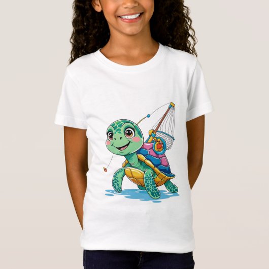 Cartoon Sea Turtle T-Shirt Tシャツ (正面)