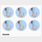 Cartoon Seal 遊's with Ball ラウンドシール (シート)