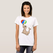 Cartoon Seal 遊's with Ball Tシャツ (正面フル)