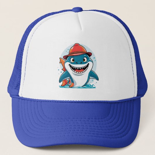 Cartoon Shark Kids Hat キャップ (正面)