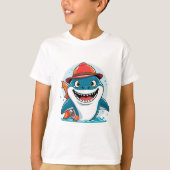Cartoon Shark Kids Tee Tシャツ (正面)