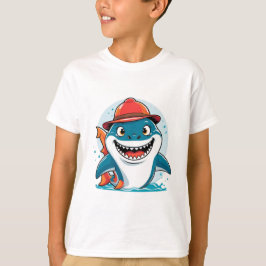 Cartoon Shark Kids Tee Tシャツ