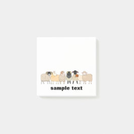 cartoon sheep group post it. ポストイット