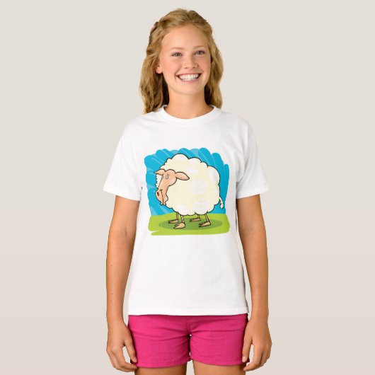 Cartoon Sheep Tシャツ (正面フル)