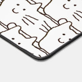 Cartoon Simple Cats Line Drawing デスクマット (コーナー)