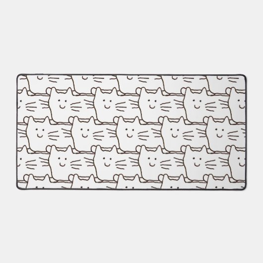 Cartoon Simple Cats Line Drawing デスクマット (正面)