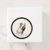 Cartoon Skeleton Bride +新郎お洒落結婚の フェイバータグ (インサイチュ)