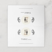 Cartoon Skeleton Bride +新郎お洒落結婚の プレイスカード (外部開封)