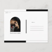 Cartoon Skeleton Bride + Groom日付を保存 案内ポストカード (裏面)