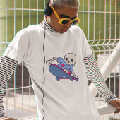 Cartoon Skull Skateboard Streetwear Graphic Tee Tシャツ