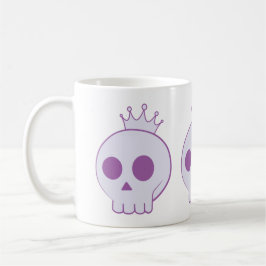 cartoon skull with crown design コーヒーマグカップ