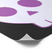 cartoon skull with crown design ポスター (角)