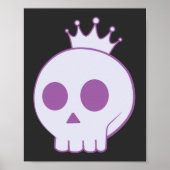 cartoon skull with crown design ポスター (正面)