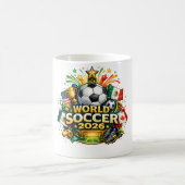 Cartoon Soccer 2026 Trophy – Fun Football Cup Desi コーヒーマグカップ (中央)