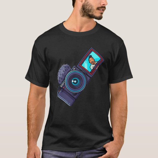 Cartoon Sony ZV-E10 T-Shirt Tシャツ (正面)
