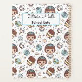 Cartoon Space Back to School Supplies Teachers  プランナー手帳 (裏面)