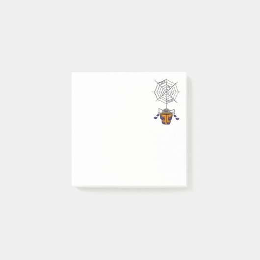 Cartoon Spiderつるのくもの巣保持バケット ポストイット (正面)