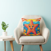 Cartoon Starfish Underwater for Kids Room Decor クッション (椅子)