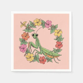 Cartoon Style Mantis With Mirabilis スタンダードカクテルナプキン