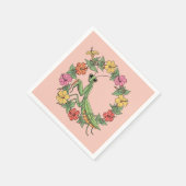 Cartoon Style Mantis With Mirabilis スタンダードカクテルナプキン (角)