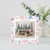 Cartoon Style Pastel Illustrations Holiday Card シーズンカード (スタンド正面)