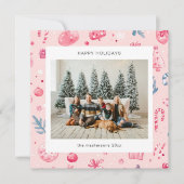 Cartoon Style Pastel Illustrations Holiday Card シーズンカード (正面)