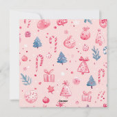 Cartoon Style Pastel Illustrations Holiday Card シーズンカード (裏面)